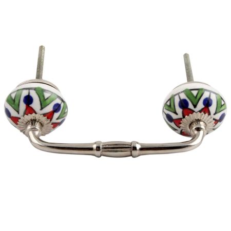 Green Triangle Ceramic Bridge Handle